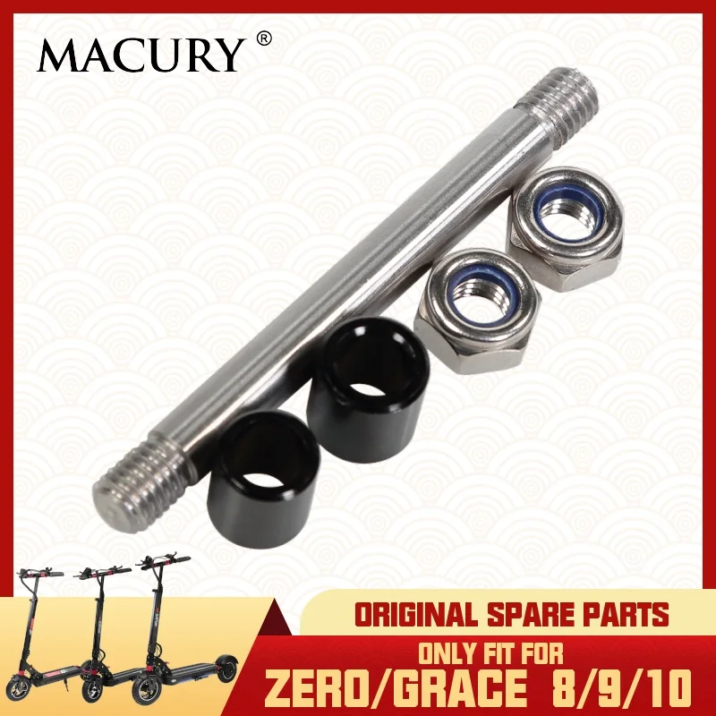 Axle Connecting Front Wheel and Front Forks Only Fit for Zero 8 9 10 Grace 8 9 10 Electric Scooter Axis Shaft