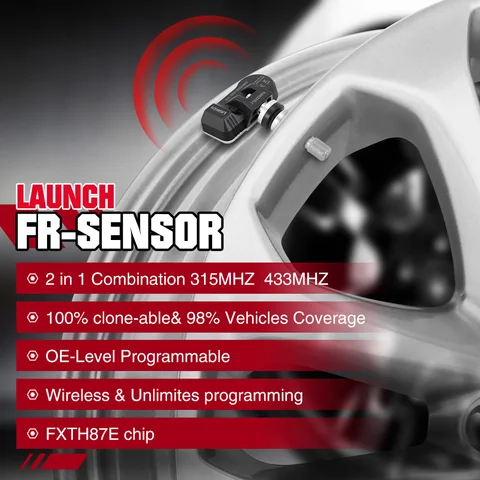 Радиочастотный датчик LAUNCH 433 315, TPMS Mx-сенсор, инструмент для ремонта шин, автомобильный аксессуар, монитор давления в шинах x431 программатор TSGUN