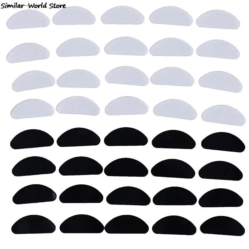 10 Pcs Glasses Nose Pads Adhesive Silicone Nose Pads Non-slip White Thin Nosepads for Glasses Eyeglasses Sunglasses