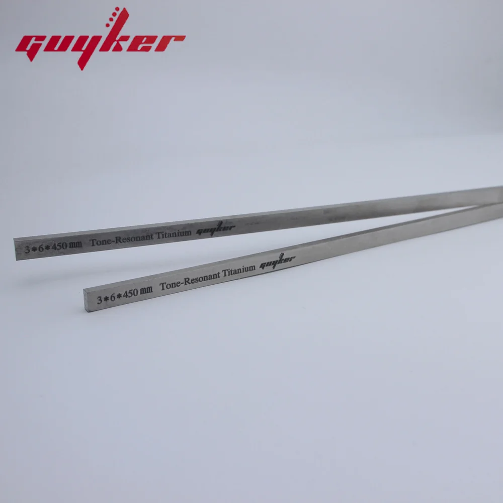 Guyker 2pcs Titanium Neck Rods 3mmX6mmX380mm/450mm Guitar Guitar Neck Stiffener for Strings Instruments