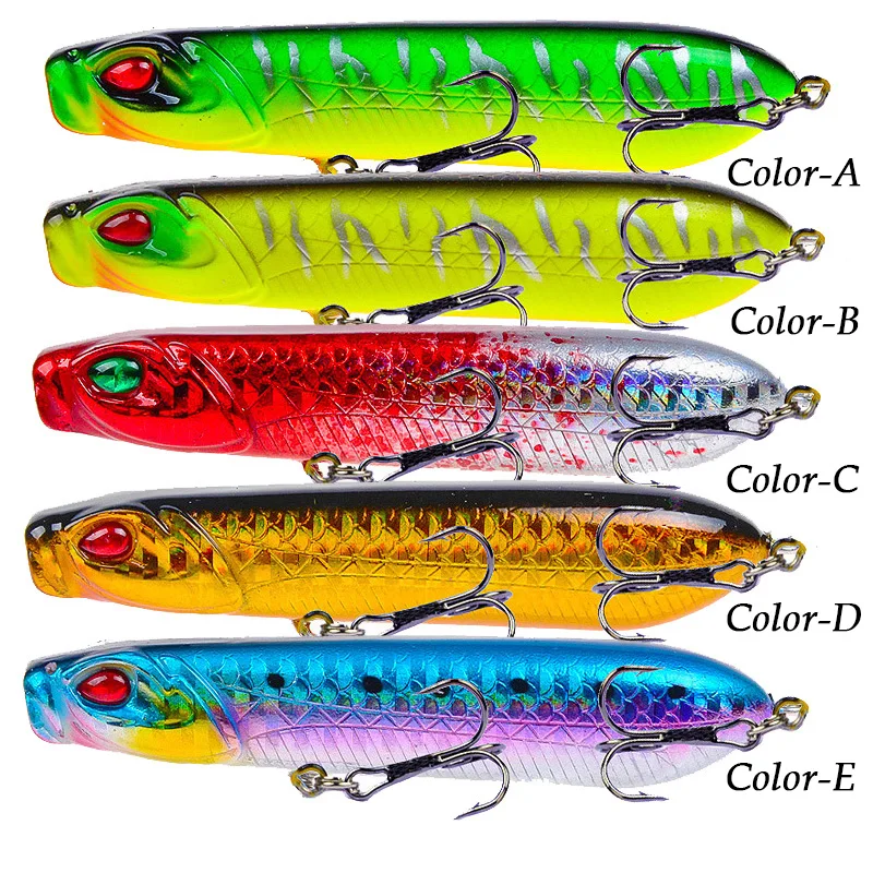 YUCONG 1PX Popper Fishing Lure 8cm-11.5g Floating Poper Isca Topwater Hard Bait Artificial Wobblers Noisy cebos article de pêche