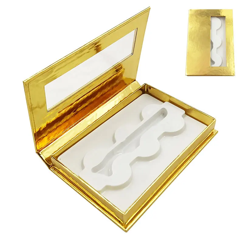 3 pairs set empty eyelash book magnetic eyelash package wholesale private label 3 pairs lash case eyelash box