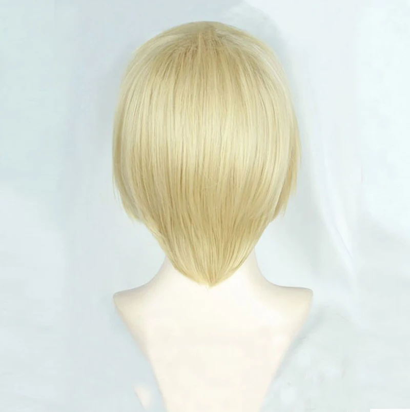 Anime Yuri!!! on Ice Yuri Plisetsky Yurio Short Blonde Heat Resistant Cosplay Costume Wig + Wig Cap