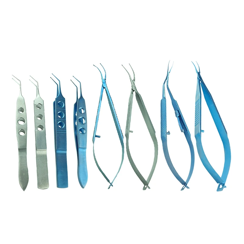 1pcs Stainless / titanium Flat Handle Lens Implantation Forceps Cosmetic Shaping Round Head Intraocular Lens Holding Forceps