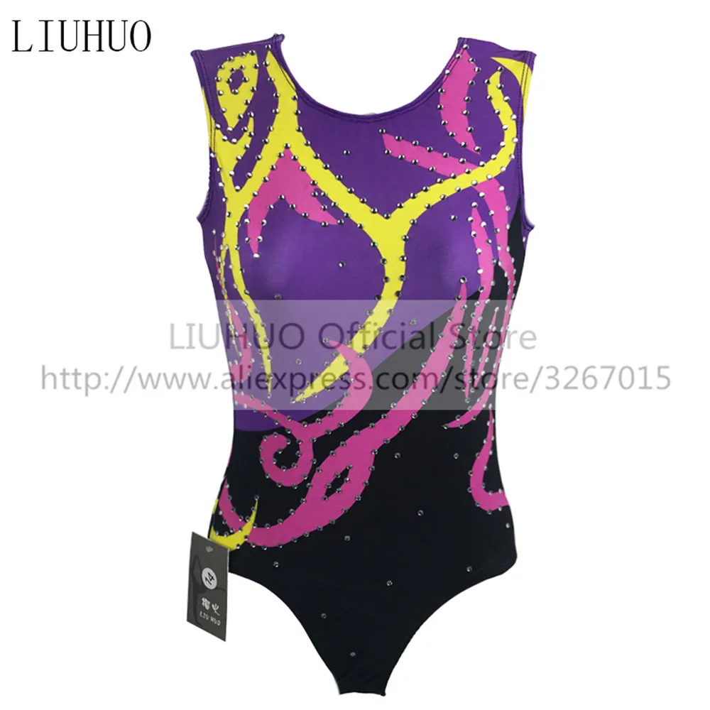 

LIUHUO Women's Girls' Performance Rhythmic Gymnastics Competition Leotard Artistic Costume Ice Skating Dress Customize Tights