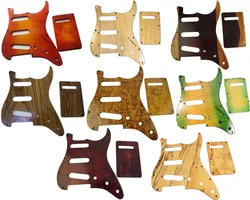 SSS Pickguard & Backplate & Screws solid wood  for ST Style Guitar