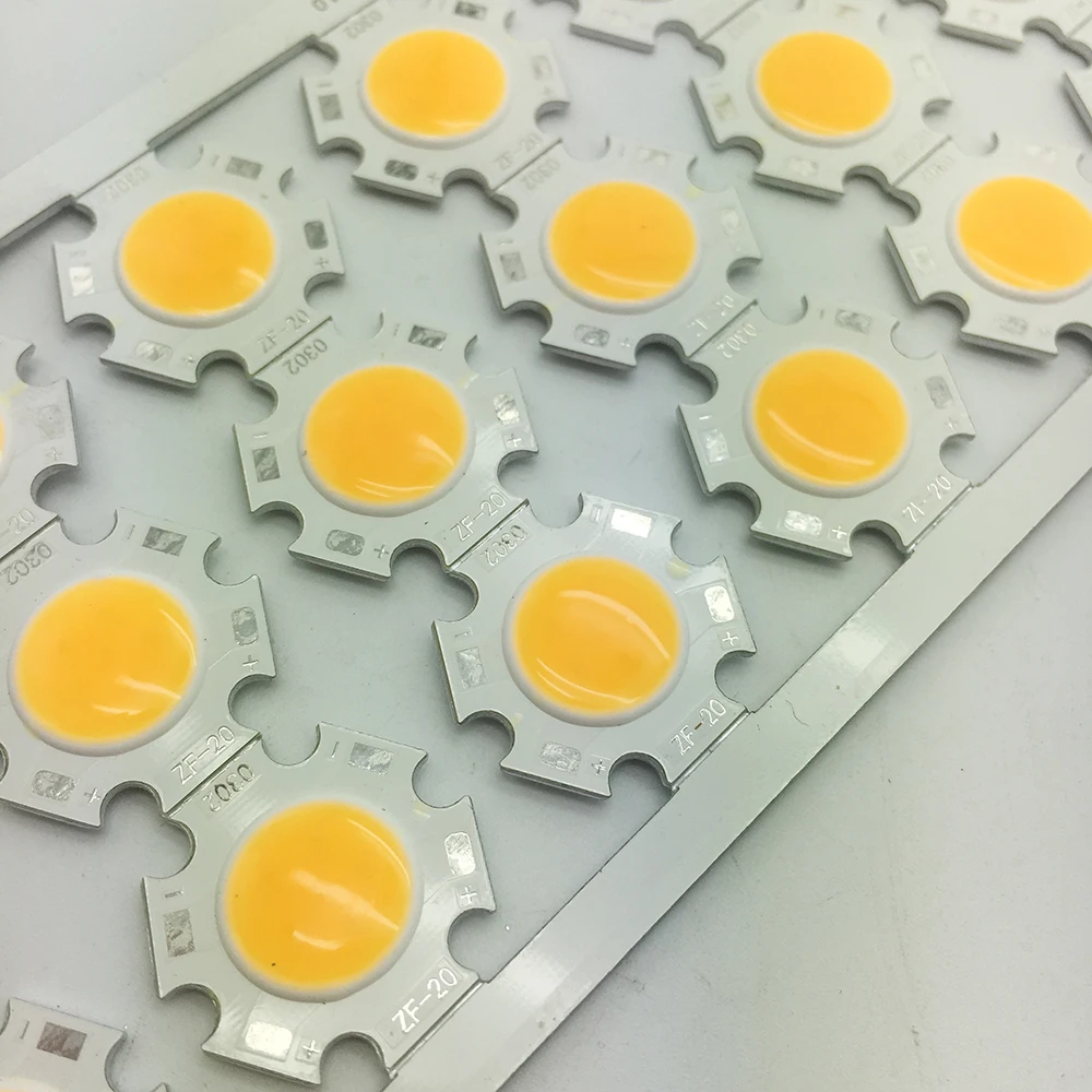 10PCS/LOT Hot Promation 3W White/Green High Lumens CRI Hexagon COB LED Chips 20-0302