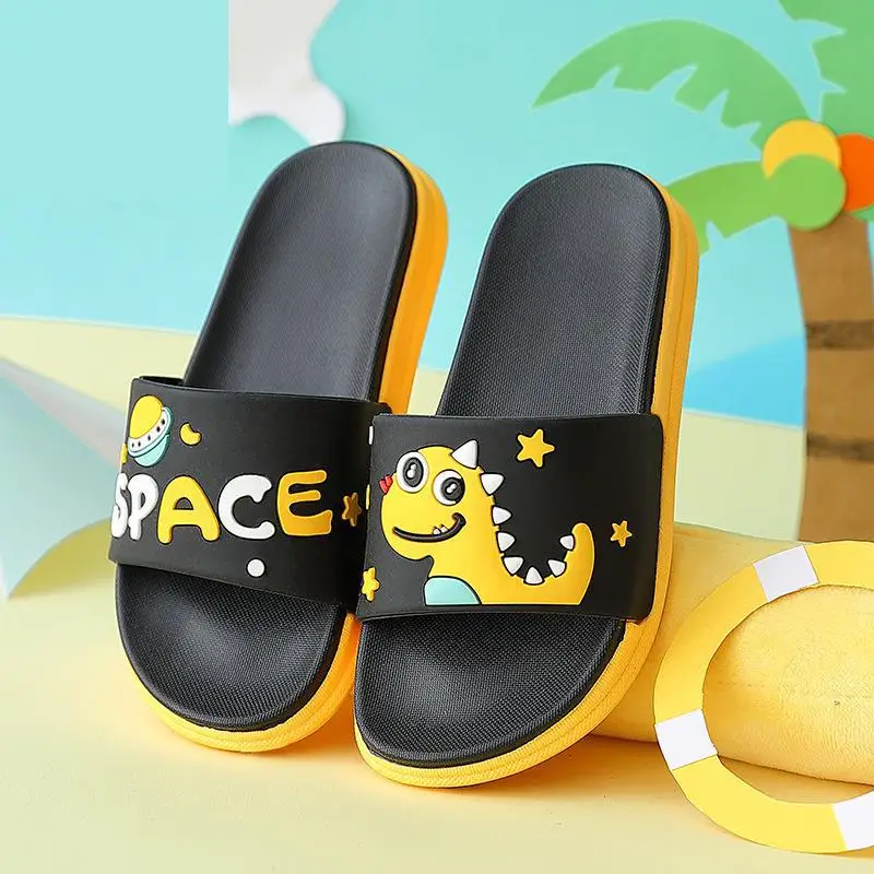 4-18y Kids Slippers Summer Boys And Girls Flip Flops Footwear Flat Heels Anti-Slippery Cartoon Soft Bottom Children\'s Shoes H15