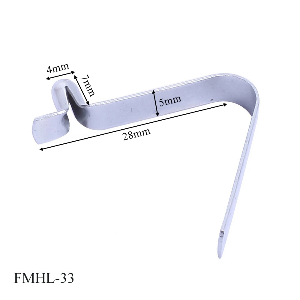 Perno di bloccaggio del pulsante del palo rotondo della clip della molla piana nichelata fabbricazione 5pcs per il tubo di 20mm