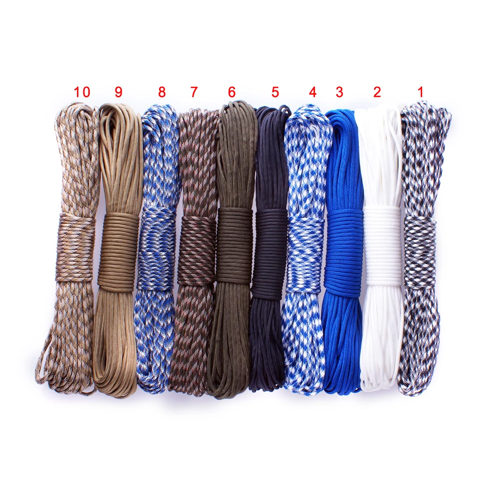 Yougle 100FT (31M) 9 Strand Core 5MM Paracord 100% Nylon 550 Parachute Cord Lanyard Mil Spec Type III 20 Colors