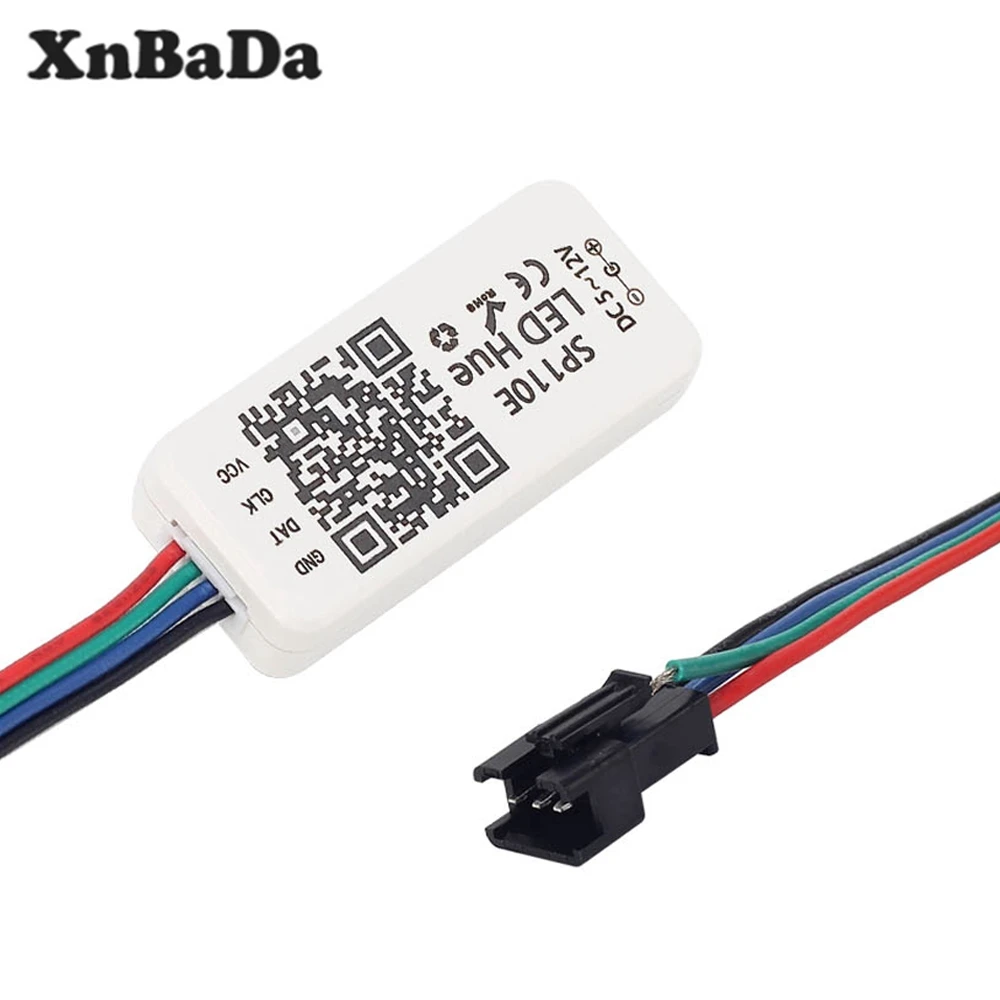 Imagem -02 - Controlador de Pixel Bluetooth Sp110e Ws2811 Ws2812b Ws2812 Dimmer Sk6812 Rgb Rgbw Apa102 Ws2801 Pixels Tira Led Ios Android