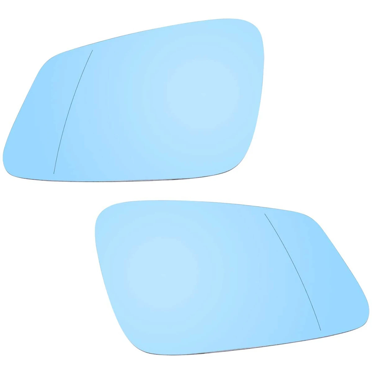 Right & Left Side Rear View Blue Mirror Glass For BMW F20 F22 F30 F34 2010-2017 3 Series 2 Pin