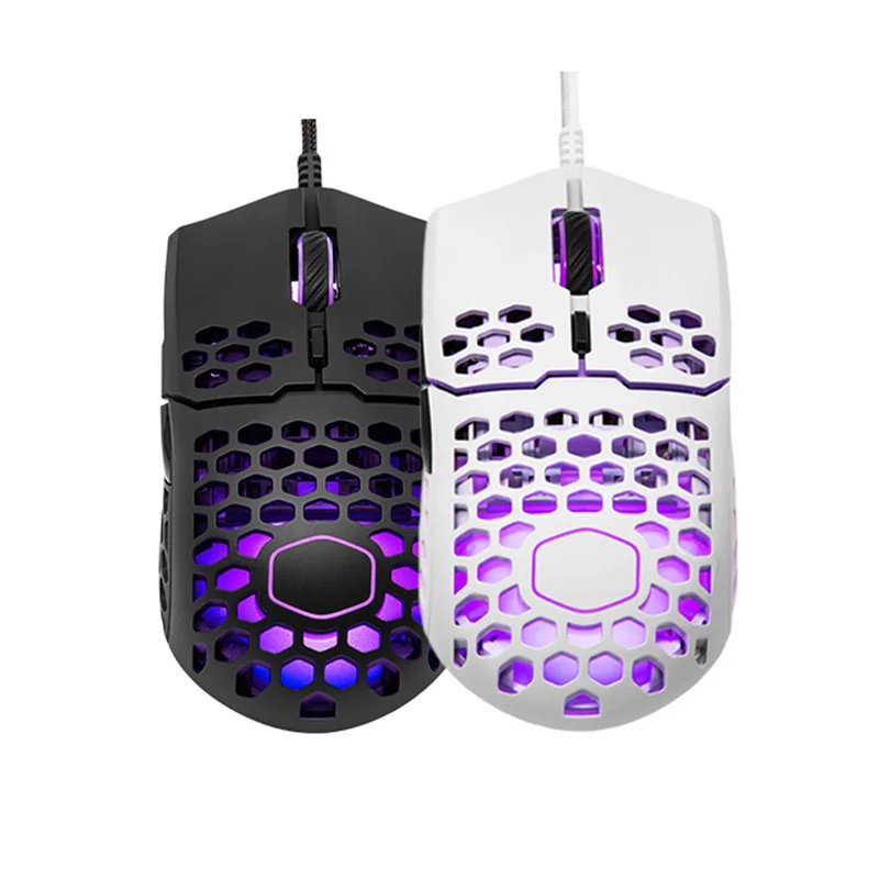 Cooler Master MM711 60G Gaming Mouse with Lightweight Honeycomb Shell,Ultraweave Cable and RGB Accents,Pixart PMW 3389 16000 DPI