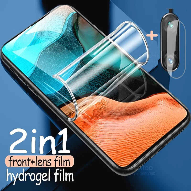 999D Hydrogel Film For Xiaomi Redmi Note 9S 9 8 7 Pro 9A 8A 9C mi Note 10 Pro Screen Protector For mi 10 9T Pro 8 Lite Not Glass