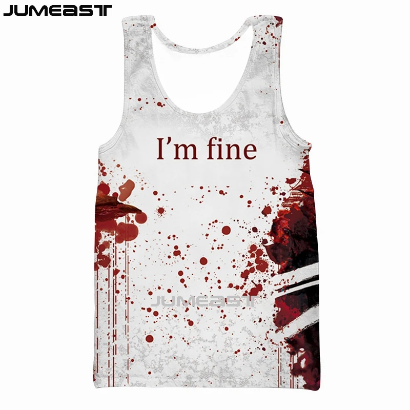 Jumeast Brand Men Women 3D Printed Vest Joker Streetwear Harajuku Oversized Short Sleeve Sport Pullover Summer Tank Tops Tees