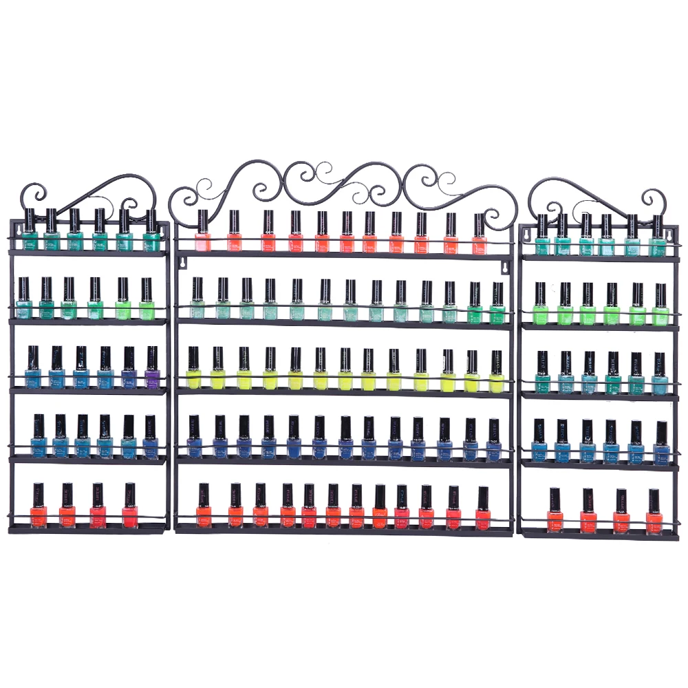 Nail Polish Holder 5 Tier Metal Nail Polish Display Organizer Wall Rack Holder Dropshipping