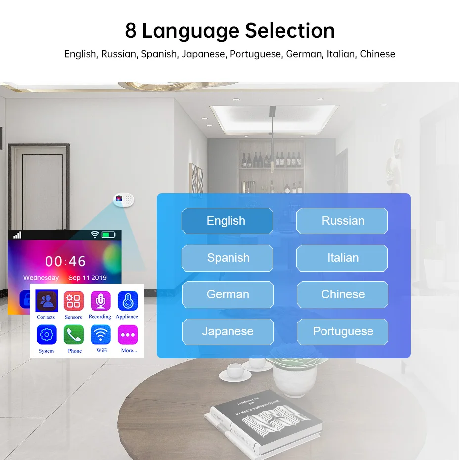 KERUI-Sistema de alarma inteligente para el hogar, Detector de movimiento inalámbrico con WIFI, GSM, aplicación RFID, cámara IP, Tuya