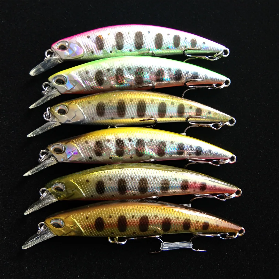 TSURINOYA 6pcs DW75 Sinking Jerkbait Fishing Lure 70mm 8.9g Minnow Hard Lure With Hook ABS Plastic Isca Artificial Leurre