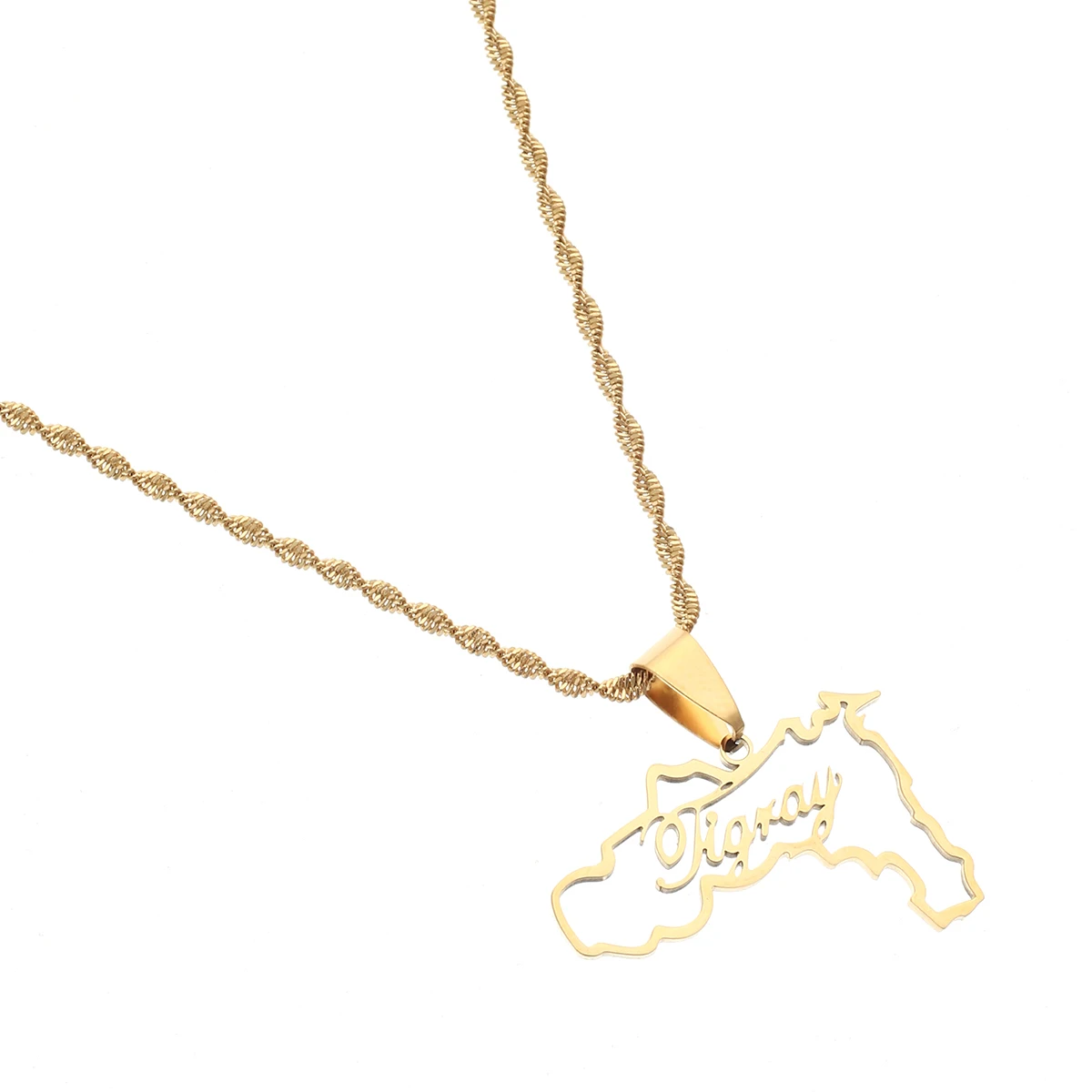 Ethiopia Tigray Region With Heart Pendant Necklaces Charm African Ethiopian Jewelry for Women Girls image 5
