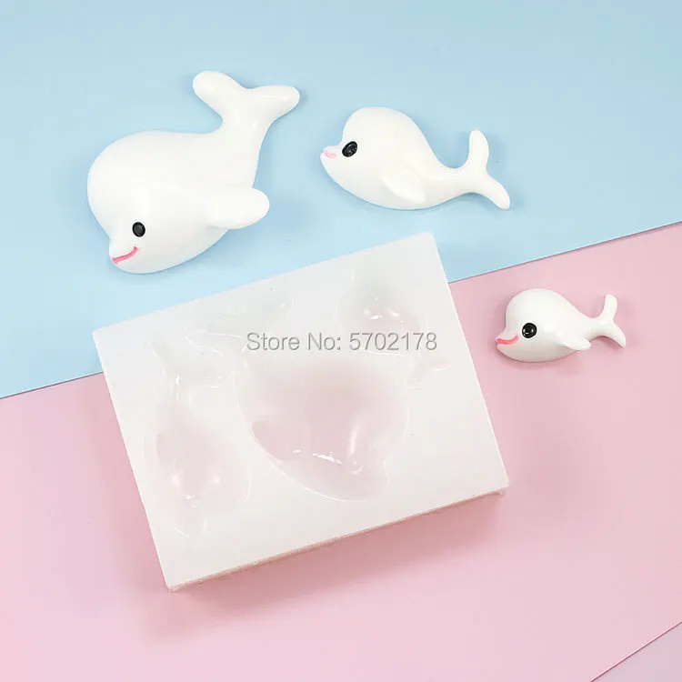 Delfin silikonowe formy w kształcie ciasto kremówki foremka do mydła Backware narzędzia do pieczenia cukier Cookie Pudding z galaretką Decor