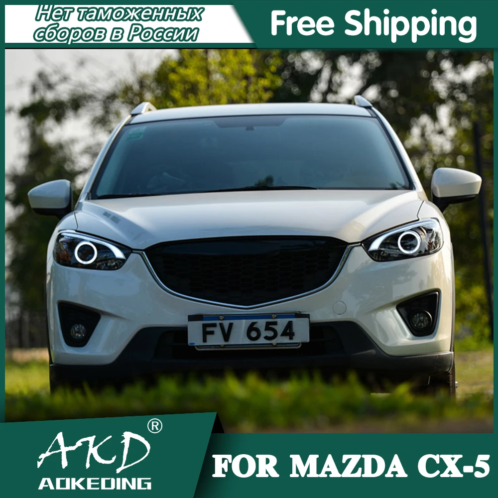 Headlights For Mazda CX-5 2012-2016 cx 5 DRL Day Running Light Head Lamp LED Bi Xenon Bulb Fog Lights Tuning Car Accessory