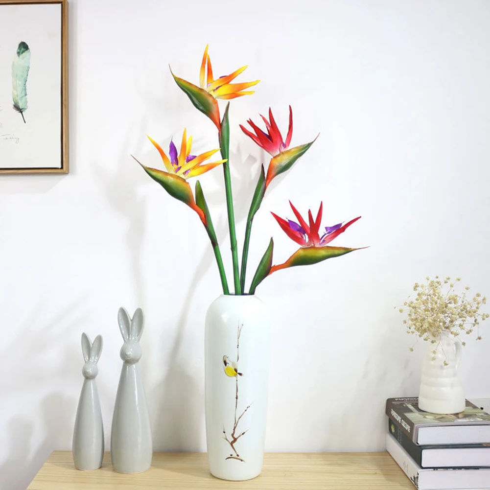 1 unidad de 80cm, flor de pájaro del paraíso, flor Artificial, planta falsa, Strelitzia Reginae, ceremonia de boda, decoración de mesa para el hogar y el Hotel