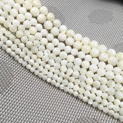 Natural Shell Beads Mother of Pearl Freshwater Shells Loose Round Beads For Jewelry Making DIY Charm Bracelet Necklace 15''