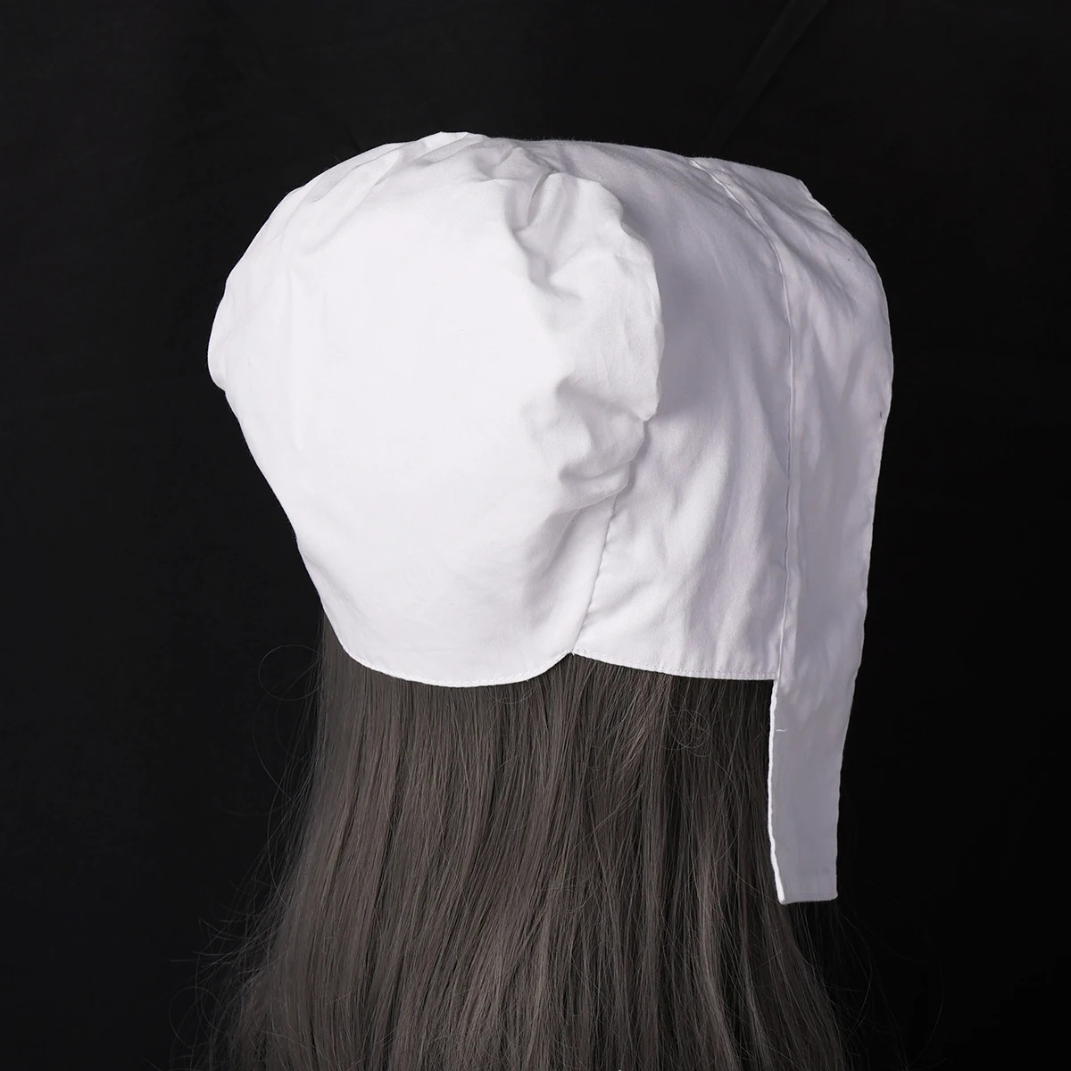 White Cotton Maid Cosplay Hat Headpiece Bonnet BNT