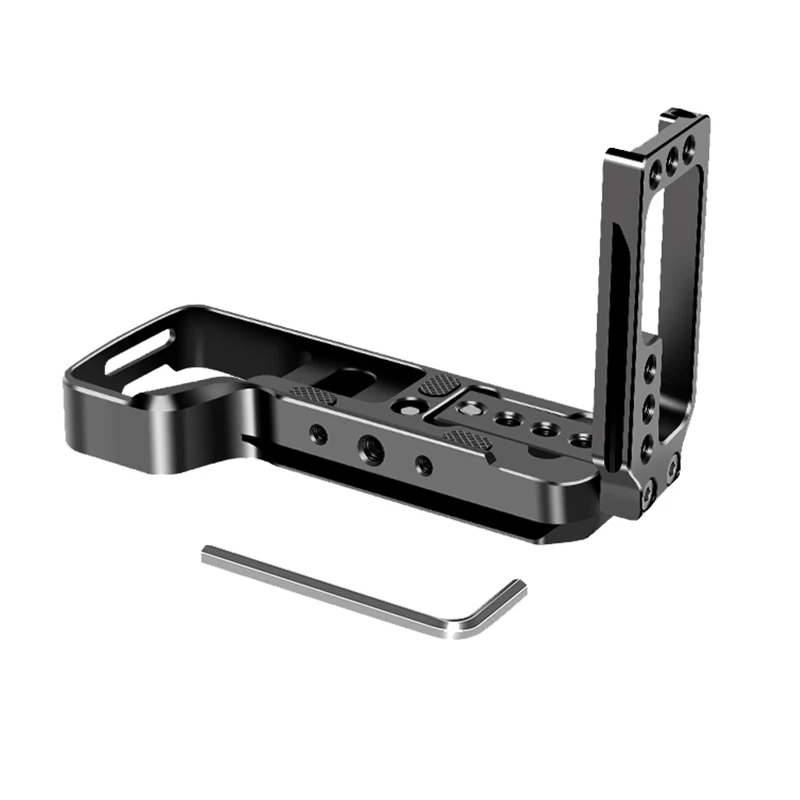 Aluminum Alloy L-Shaped Vertical Stretchable Camera Quick Release Plate L-Bracket & Hand Grip for SONY A7M3/A7R3/A9