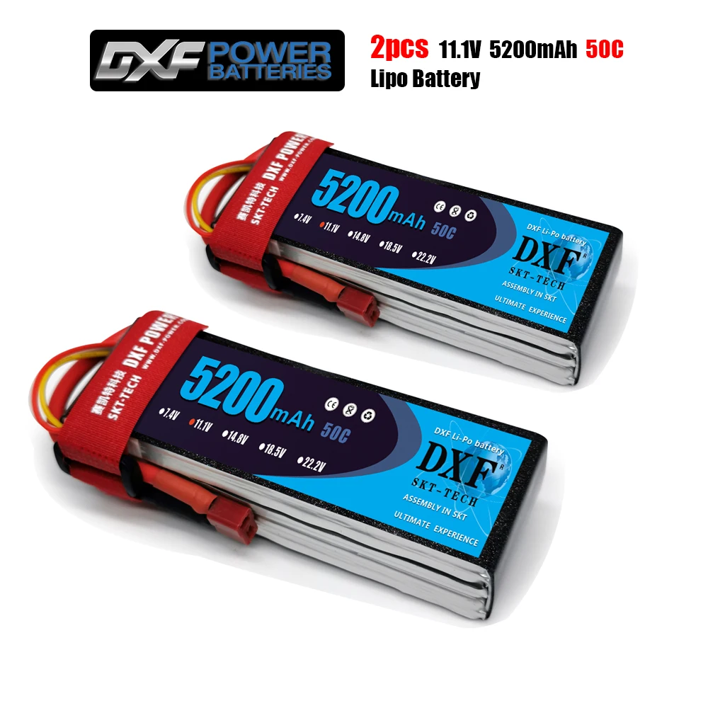 

DXF RC Lipo Battery 3S 11.1V 5200mah 50C MAX 100C Bateria for RC AKKU Car Boat Airplane Quadcopter battery