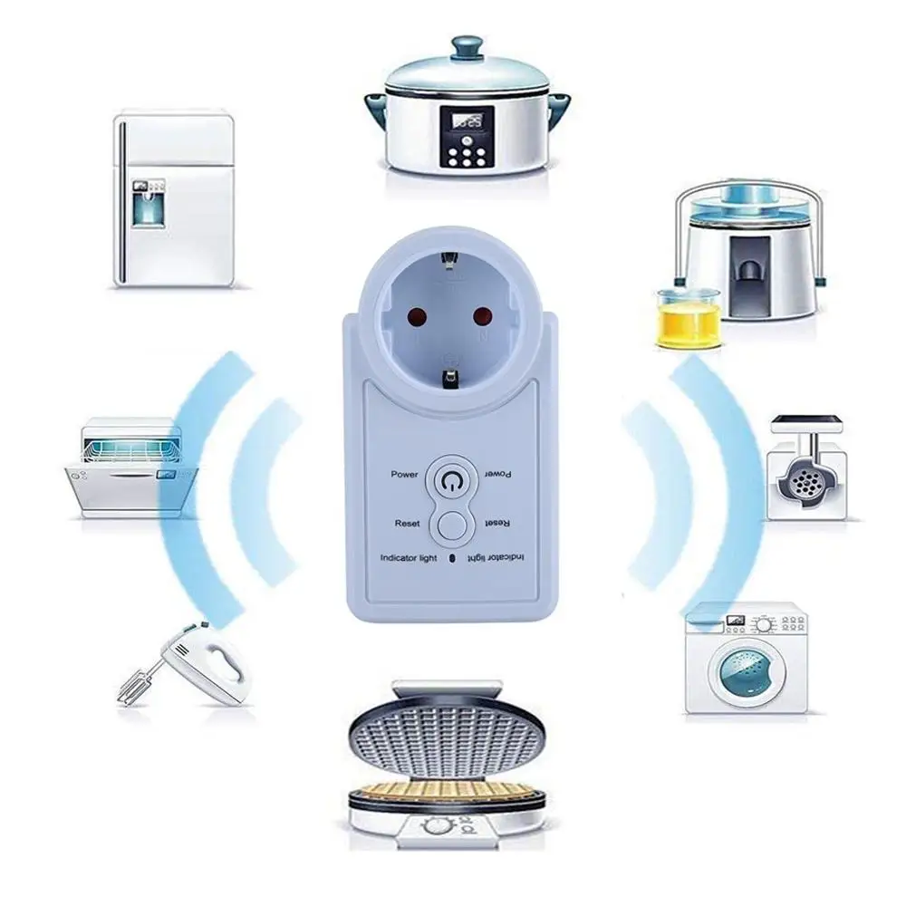 Enchufe inteligente GSM para la UE, interruptor de sincronización con Control remoto, SMS, inglés y ruso, controlador de temperatura con Sensor