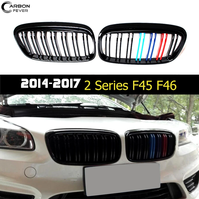 

F45 Kidney Grille Mesh For BMW 2 Series F45 F46 Gran Tourer 2014-2017(Only) 216i 218i 220i 225i Pre-LCI ABS Front Racing Grills