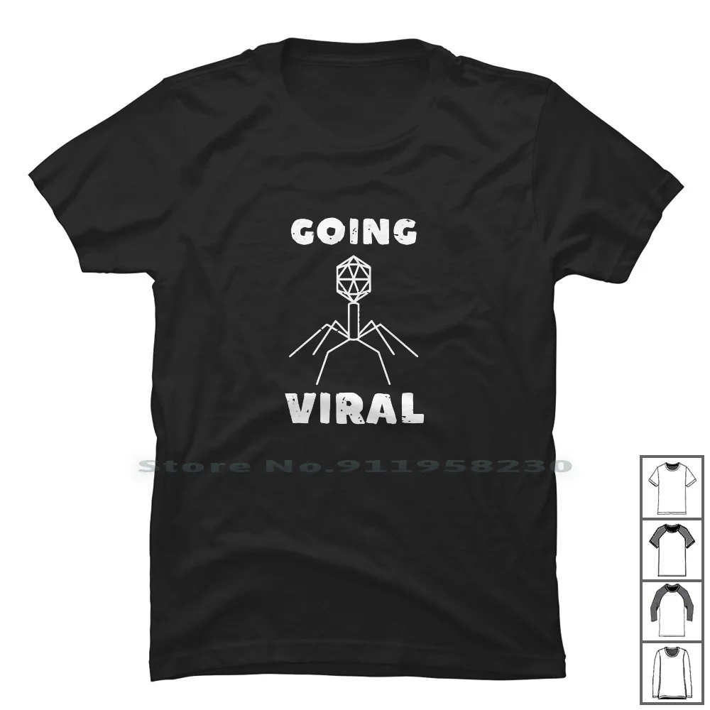 Funny Biology Going Viral T Shirt 100% Cotton Biology Music Humor Log Fun Bio Ra Ny Go Funny Music