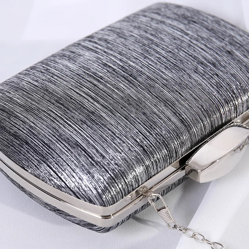 Women Clutch Purse Wedding Luxury Designer Handbag Silver Party Banquet Small Chain Evening Bag Shoulder Crossbody Bag Sac X503H