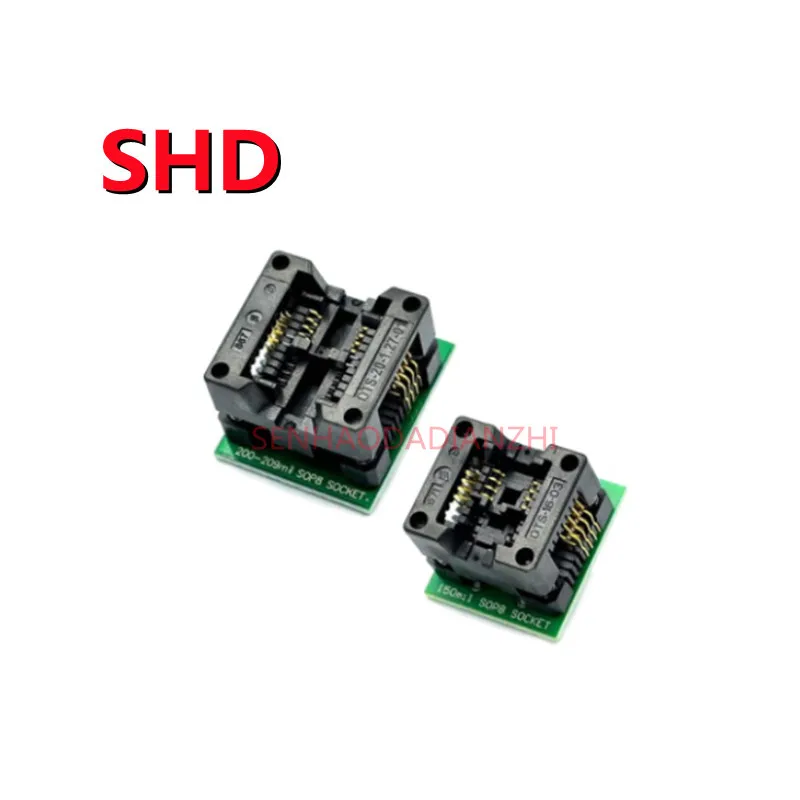 SOIC8 SOP8 to DIP8 Wide-body Seat Wide 150/200mil Programmer Adapter Socket Blue SA602 IC Test Conversion Burner