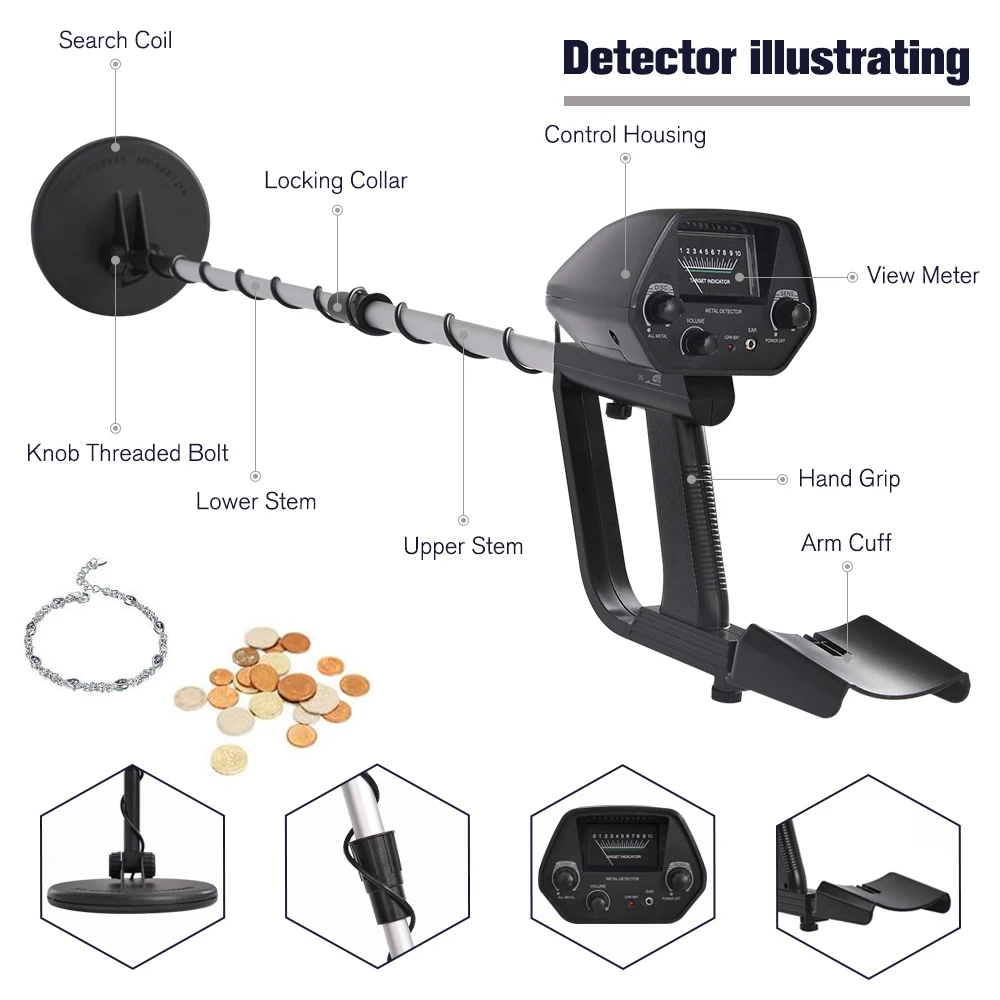 HOT SALE Underground Metal Detector MD-5090 Gold Detectors MD-4030 Treasure Hunter Circuit Metales Tracker Seeker Gold Coins Si