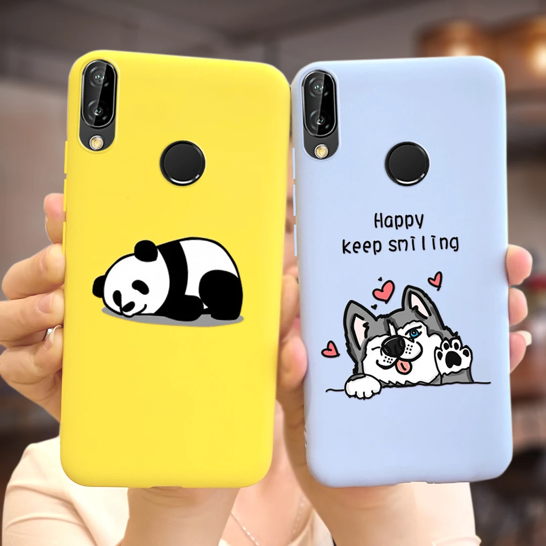 For Huawei P20 Lite Case Nova3E Cute Fashion Soft Silicone Phone Cases For Huawei Nova 3E P20 Lite Back Cover 5.84'' Full Bumper