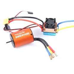 OCDAY 5-13V 320A Waterproof 3S 60A Brushed Motor ESC Electronic Speed Controller and B3650 3900KV 4300KV Motor For 1/10 RC Car