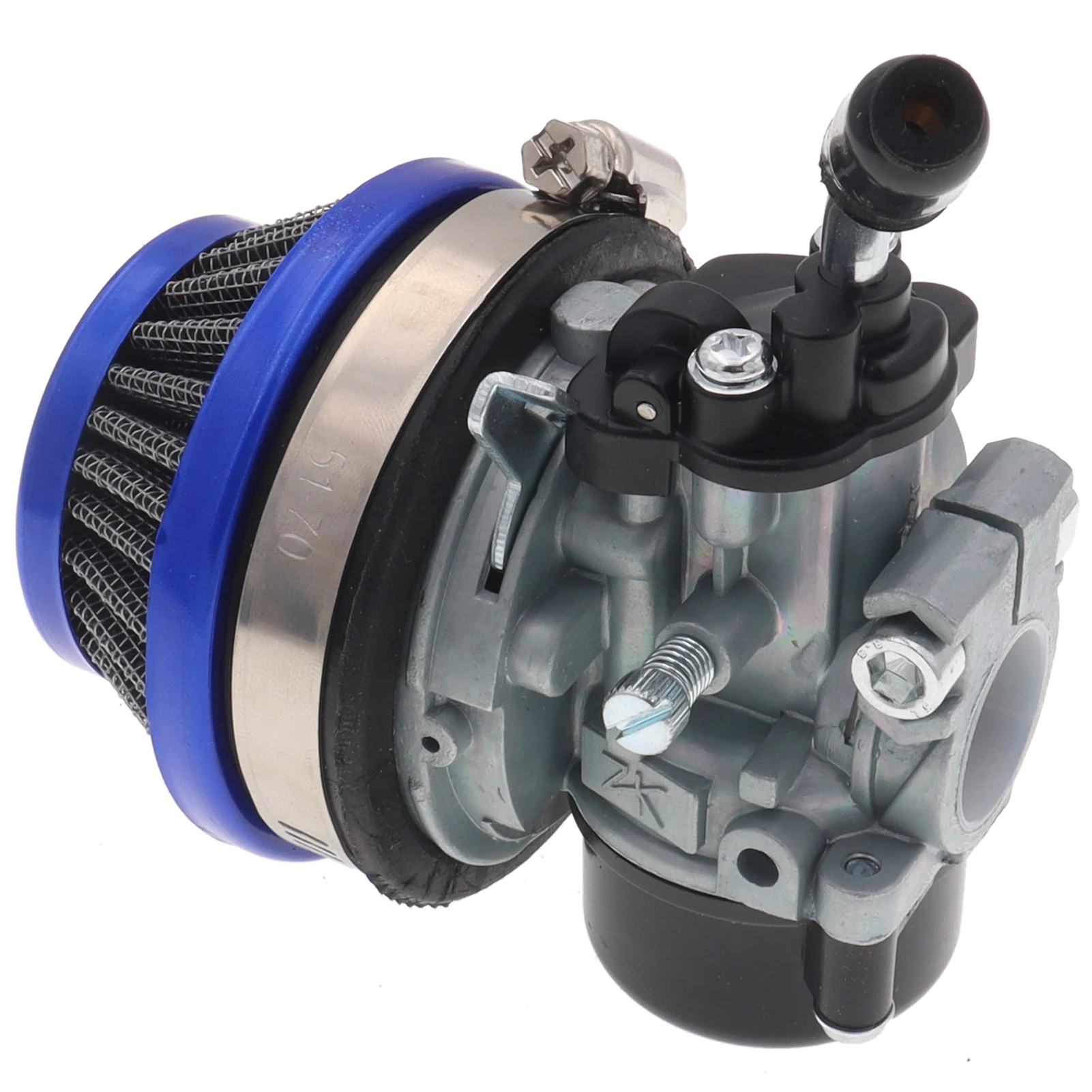 19mm Racing Carburetor with 58mm Air Filter for 2 Stroke Motorized DIrt Pit Pocket Bike 49cc 66cc 70cc 80cc