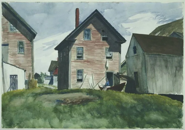 100% handmade Oil Painting reproduction on linen canvas,Gloucester mansion by Edward Hopper,High Quality,Free Shipping