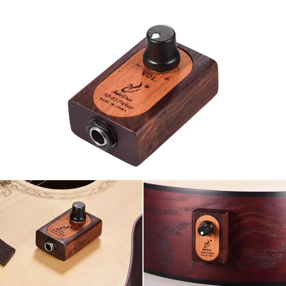 Adeline AD-85 Wooden Guitar Pickup Ukulele/Kalimba/Madolin Pickup with Volume Control Guitar Classical Pickup Transducer