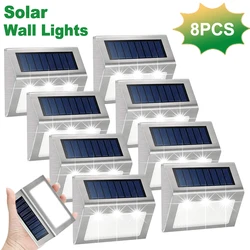 Solar Powered LED Lights Outdoor Street Waterproof Wall Lights For Yard Garden Patio Fance