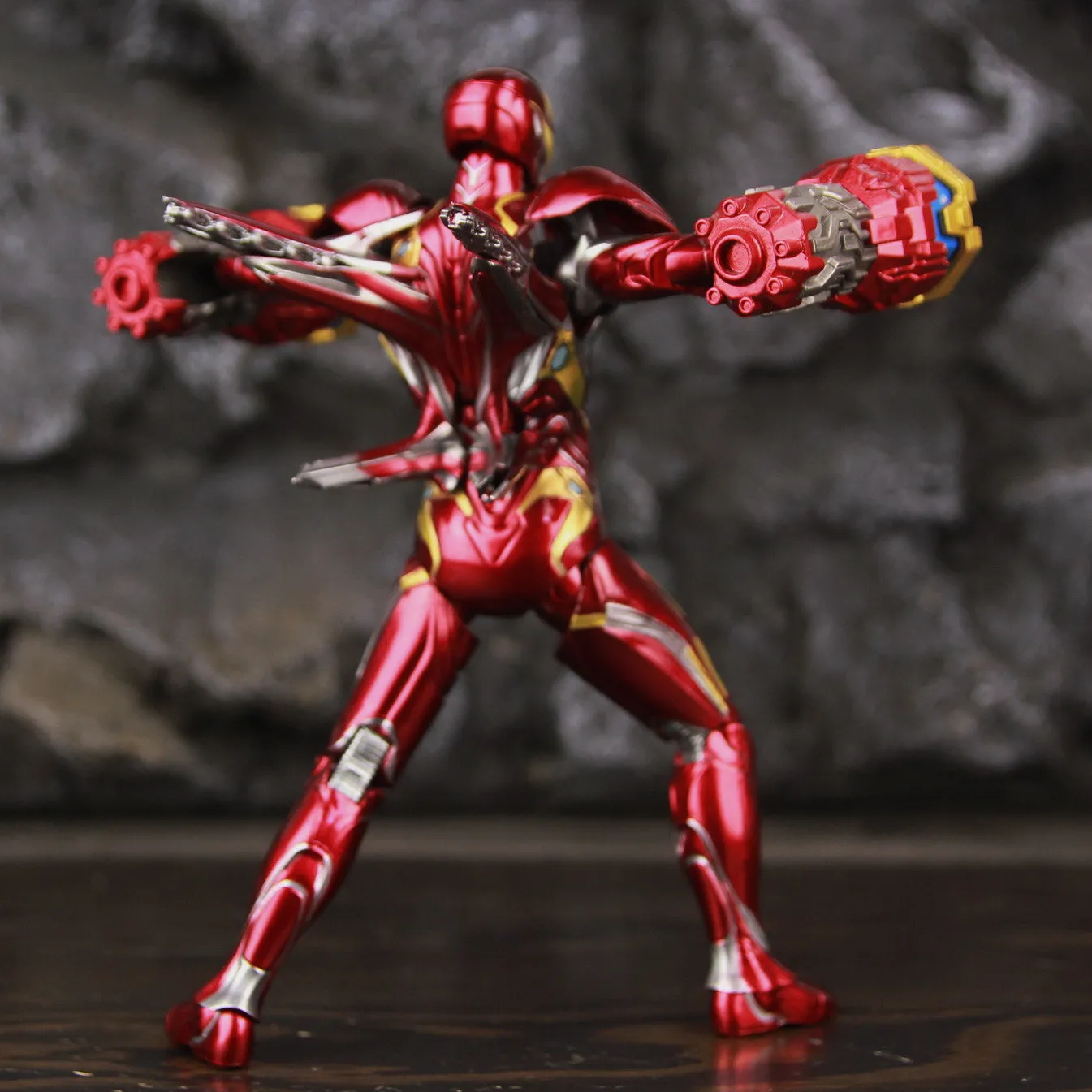 ZD Toys Deluxe Ironman Mark L 50 MK50 Nano Armor Weapons 7" Actionfigur LED-Lichtplattform Tony Stark Infinity War Modellpuppe – Detail 3