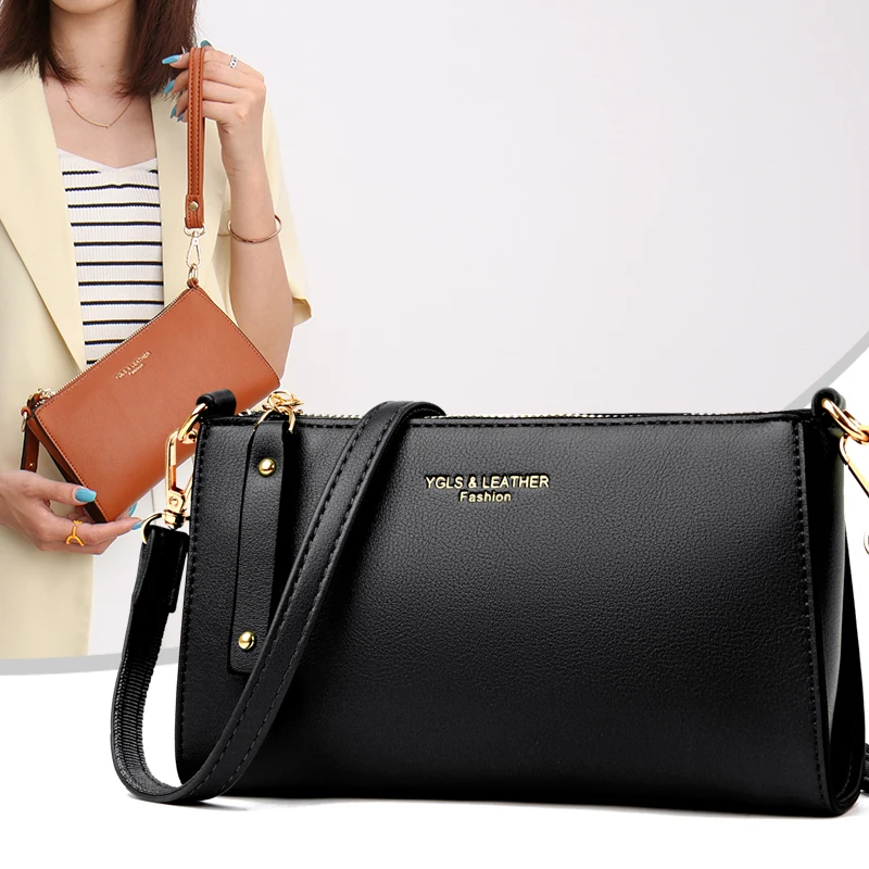Ladies Mini Clutch Bag Fashion Crossbody Bags for Women Multi-pocket Shoulder Bag Female Brand Leather Handbag Designer Sac
