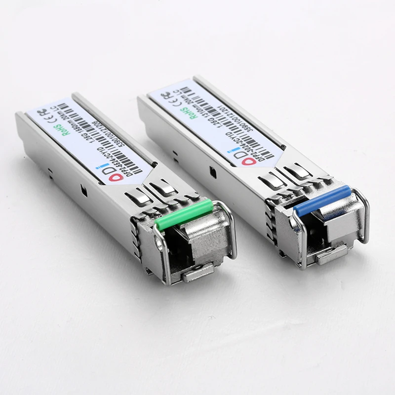 โมดูลสำหรับ OLT ONU สวิทช์ SFP20km Optic Transceiver Sfp 1.25G 20กม.1550/1310nm Lc SC/FC/ST คู่1310nm/1550nm