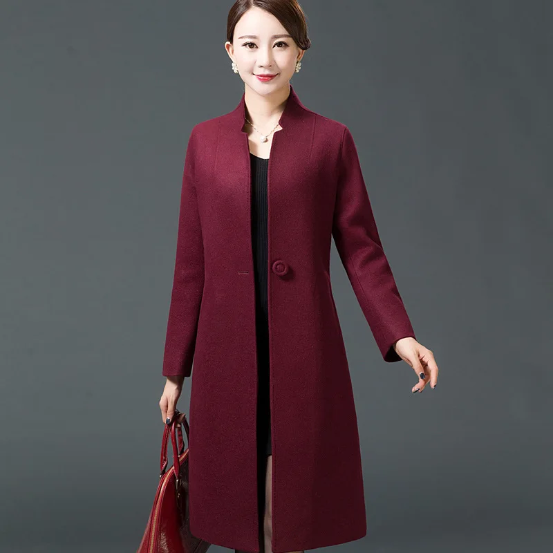 

Woolen Coat Plus Size Woman's Coat Female Winter Coats Women Red Clothes Outwear Jackets 4XL Casaco Feminino KJ201