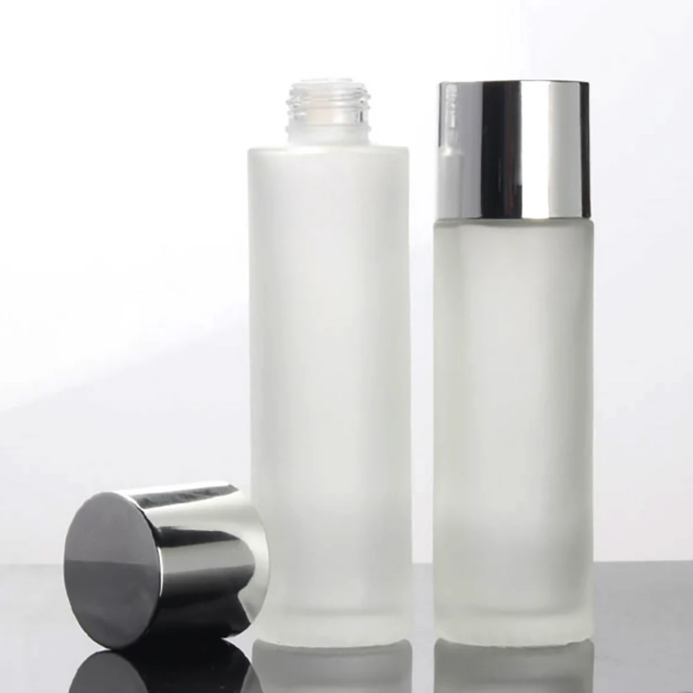 

100ml Clear Frosted Glass Lotion Bottle,Empty Bottle Toner