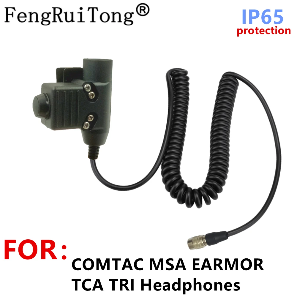 

Quick Disconnect Connector Military U94 PTT for COMTAC MSA EARMOR TCA TRI Headphones for Harris XL-185P XG75 P5500 P7300 Adapter