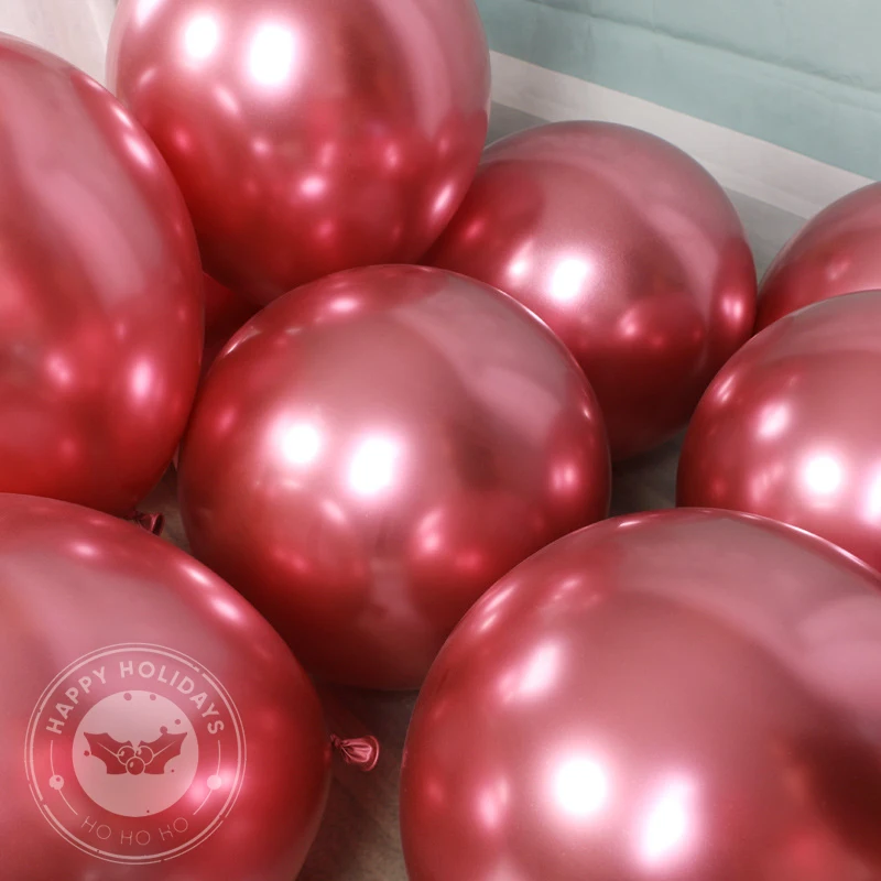 Globos de látex de Metal de 5/10/12/18 pulgadas, globo redondo de Color metálico dorado, plateado, azul y rojo, decoración de globos para fiesta de