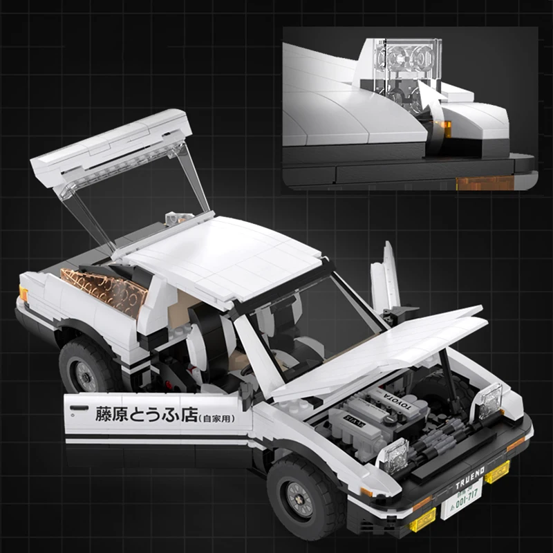 Cada 1324pcs Bricks DIY 3D Assembly Model Car Building Blocks City Racing Drift Vehicle Initial D AE86 Authorization Toy for Boy